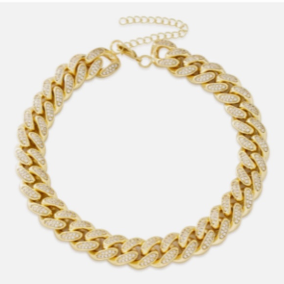 12MM ICED MIAMI CUBAN LINK CHOKER CHAIN - Picture 4 of 5